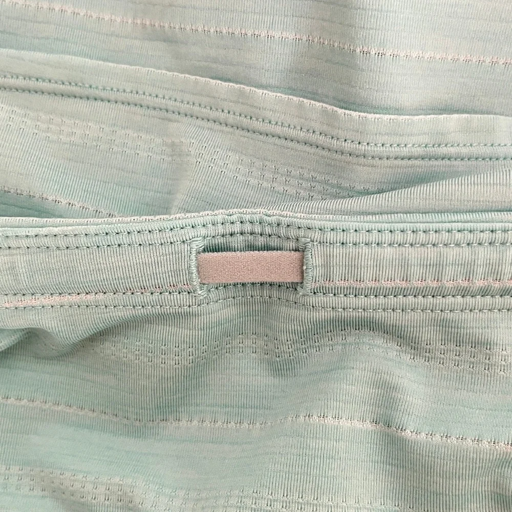 Athleta Womens XL Aqua Tiered Ruffle Tennis Golf Skort Striped Athletic - Picture 8 of 13